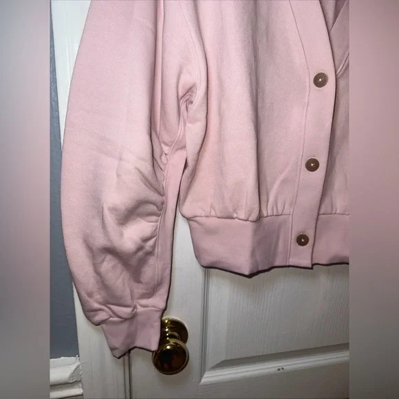 Victoria‎ Secret PINK Ivy Fleece Cropped Cardigan Size XS Color Pink - Picture 8 of 11
